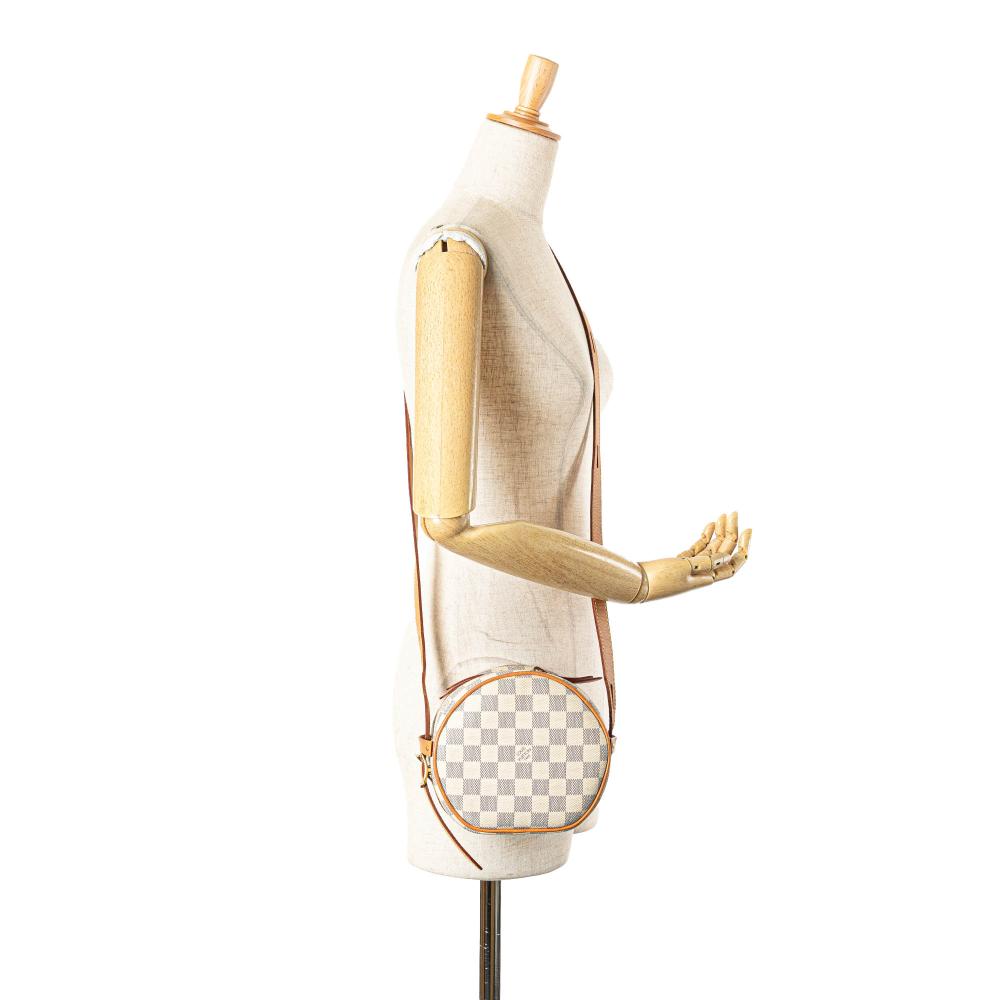 Louis Vuitton B Louis Vuitton White Damier Canvas Canvas Damier Azur Boite Chapeaux Souple PM Italy