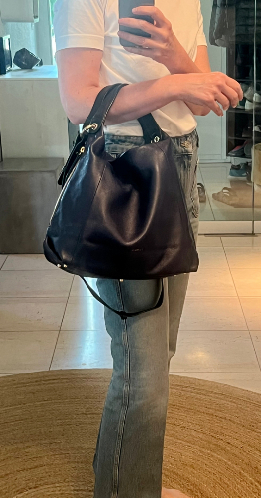 Furla Blaue und schwarze Handtasche