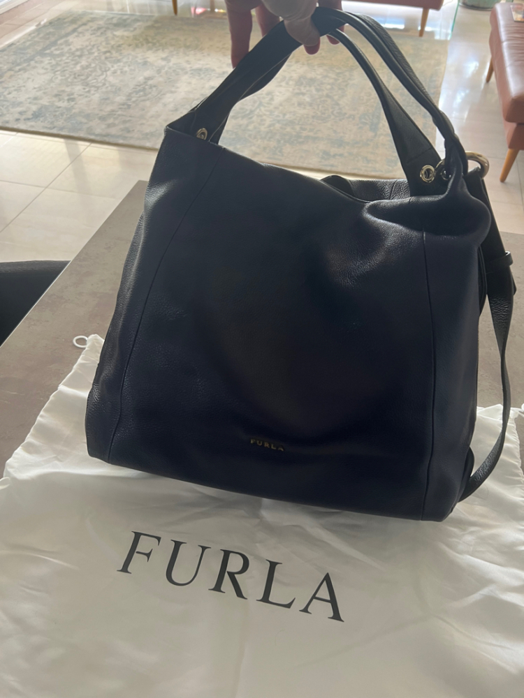 Furla Blaue und schwarze Handtasche
