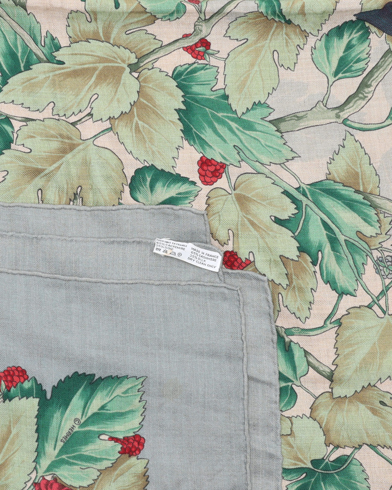 Hermès Carré Géant l'ARBRE de SOiE Cashmere Silk Scarf