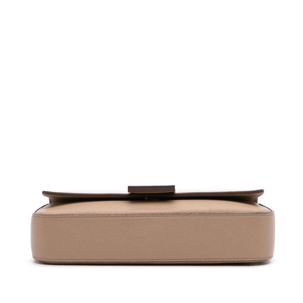 Tom Ford B Tom Ford Brown Beige Calf Leather Grained skin TF Flap Crossbody Italy