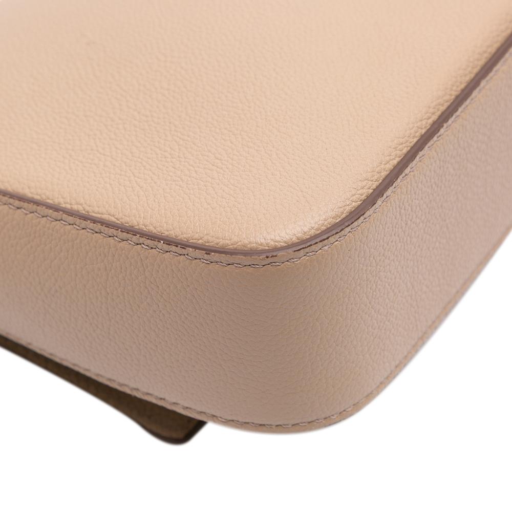 Tom Ford B Tom Ford Brown Beige Calf Leather Grained skin TF Flap Crossbody Italy