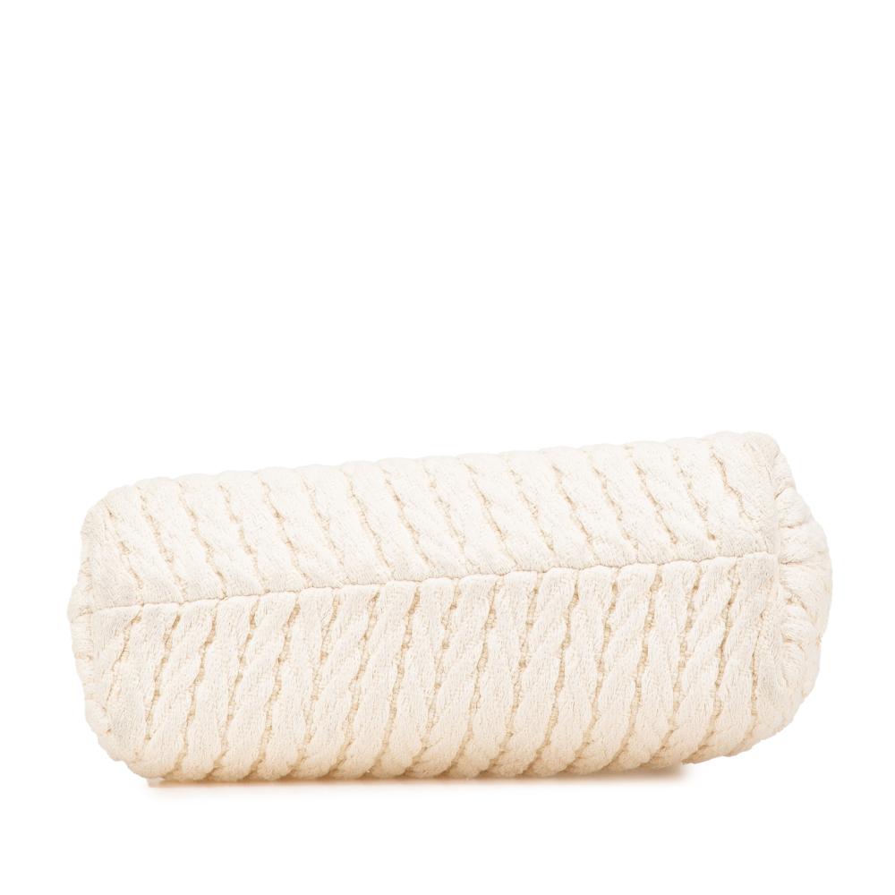 Fendi B Fendi Brown Light Beige Knit Fabric Small Fendi First Crossbody Italy