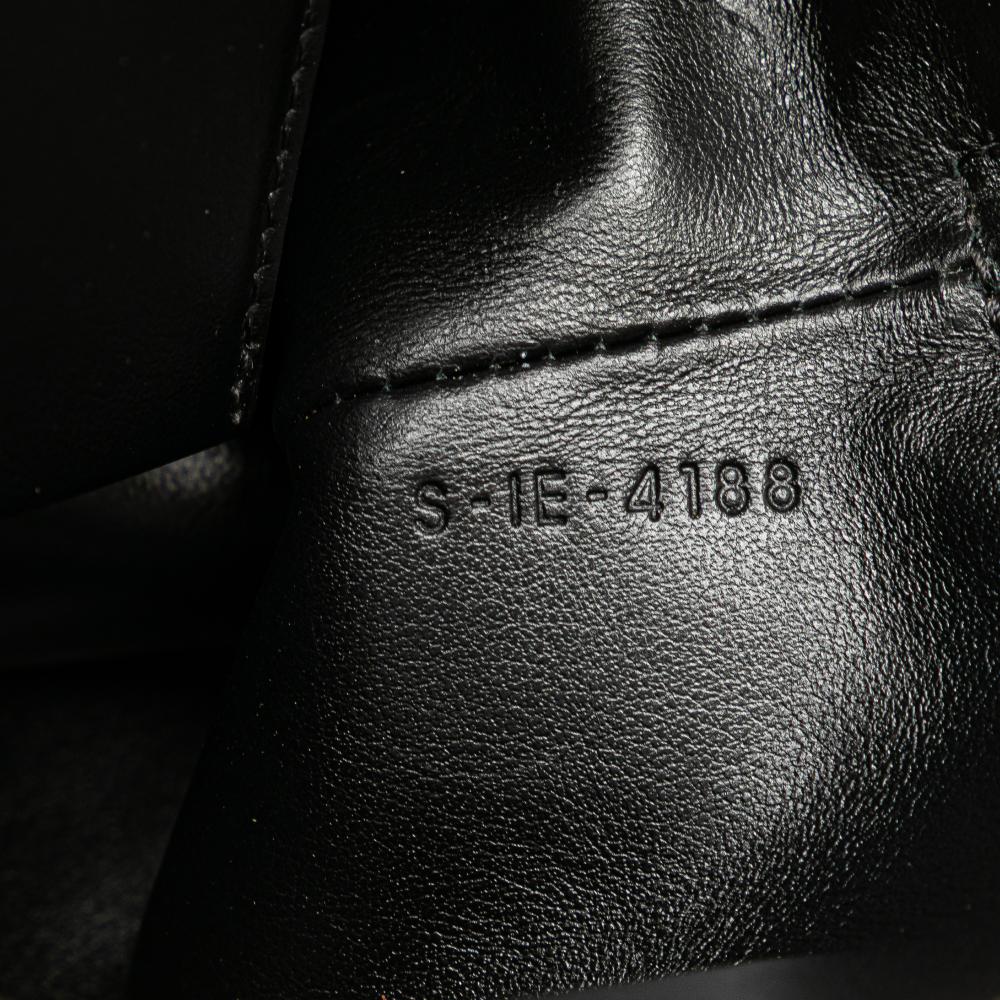 Celine AB Celine Silver Calf Leather Quilted Metallic skin C Charm Pouch Italy