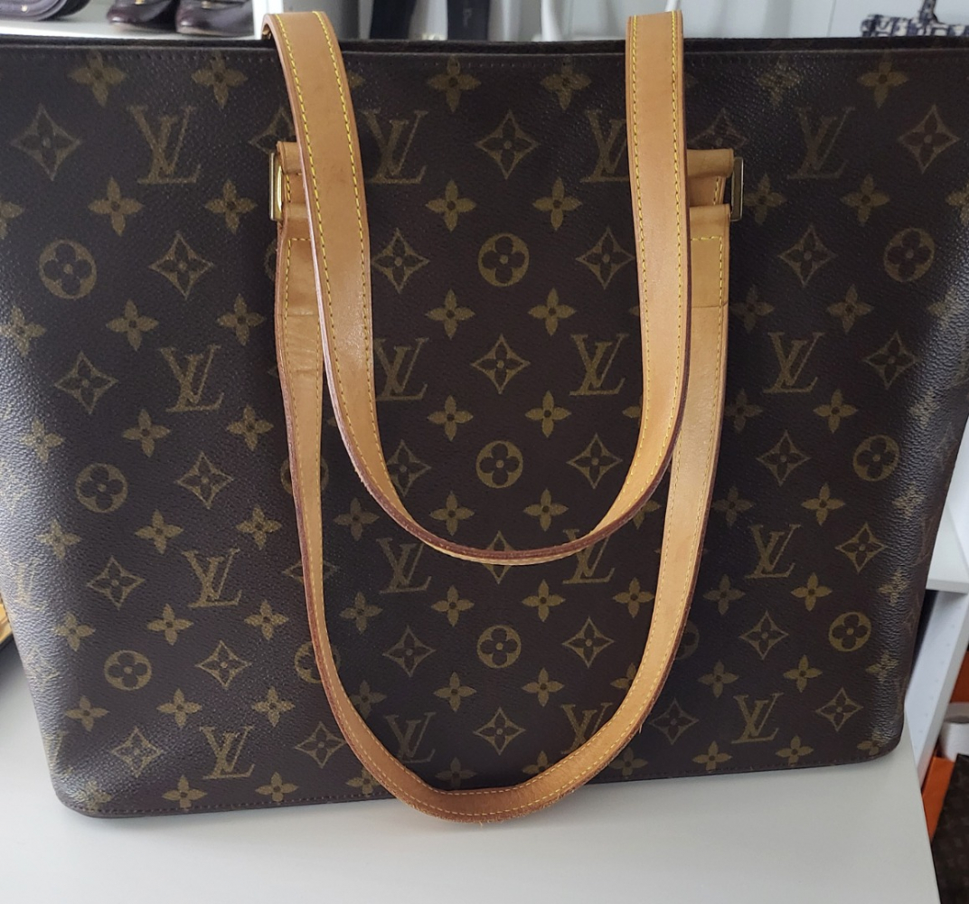 Louis Vuitton B Louis Vuitton Brown Monogram Canvas Canvas Monogram Luco Spain