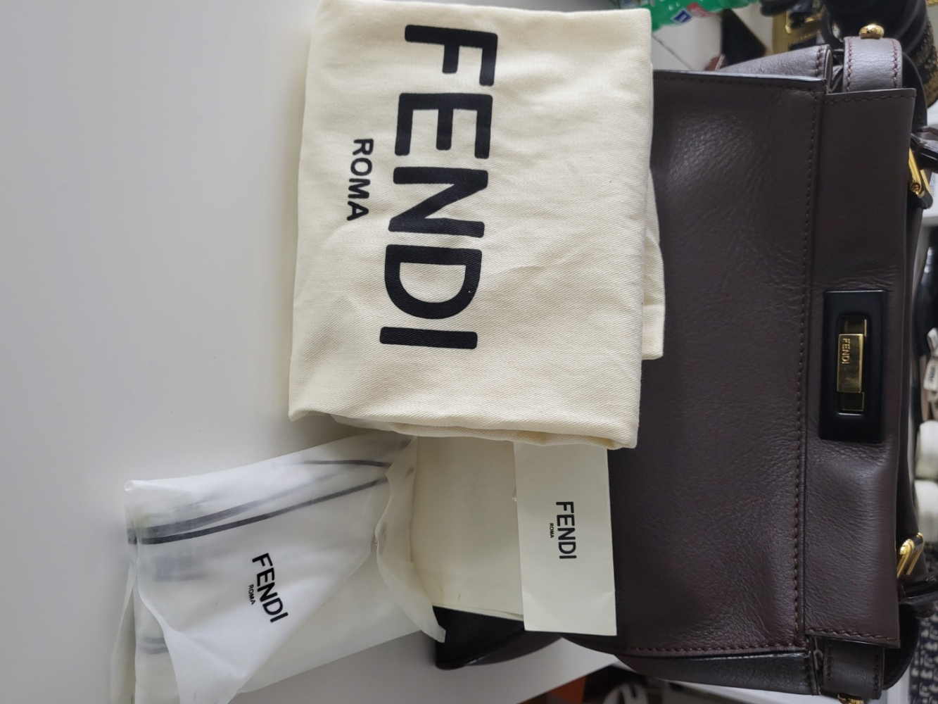 Fendi Peekaboo Regular Brown Leather
