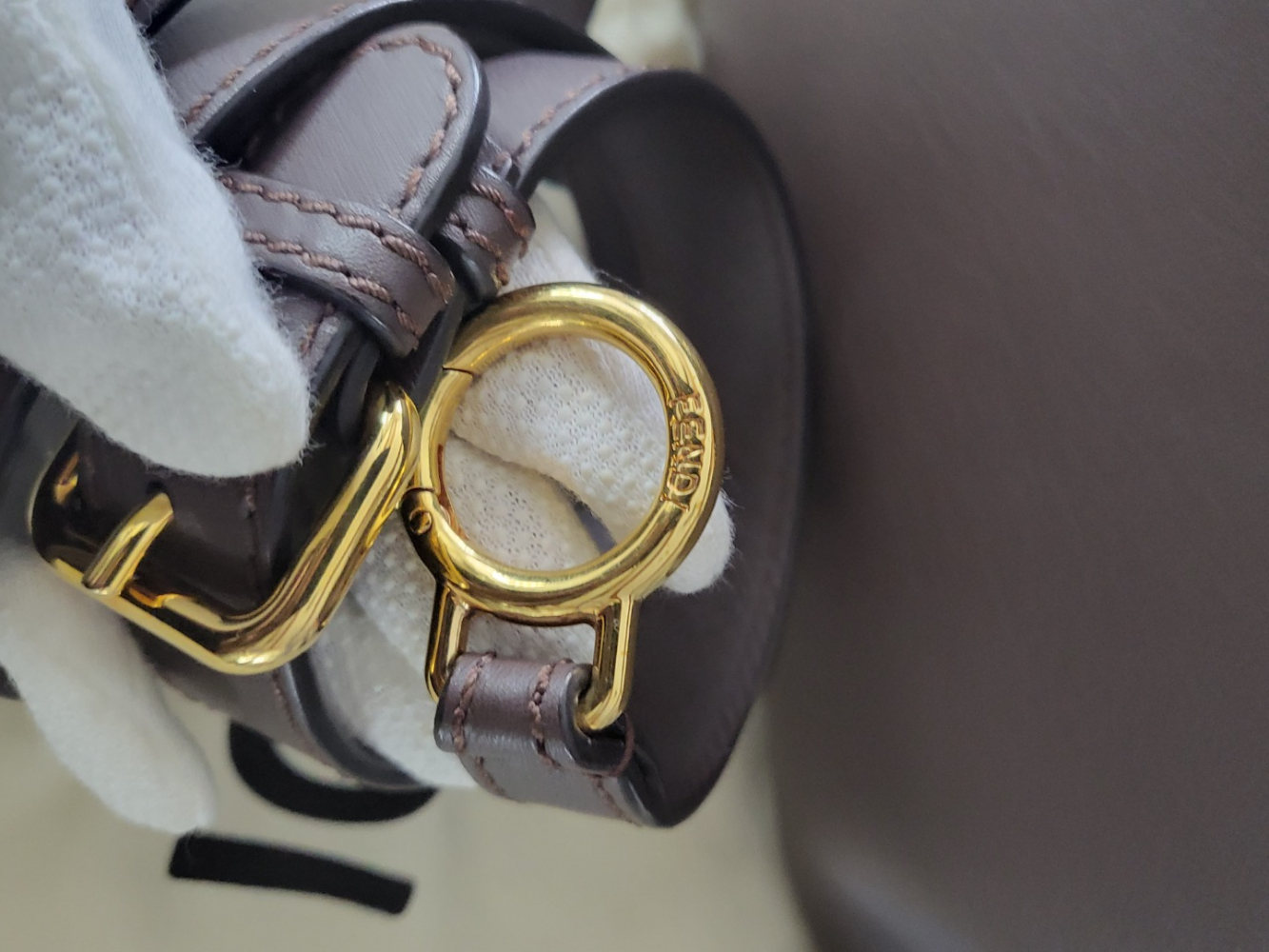 Fendi Peekaboo Regular Brown Leather