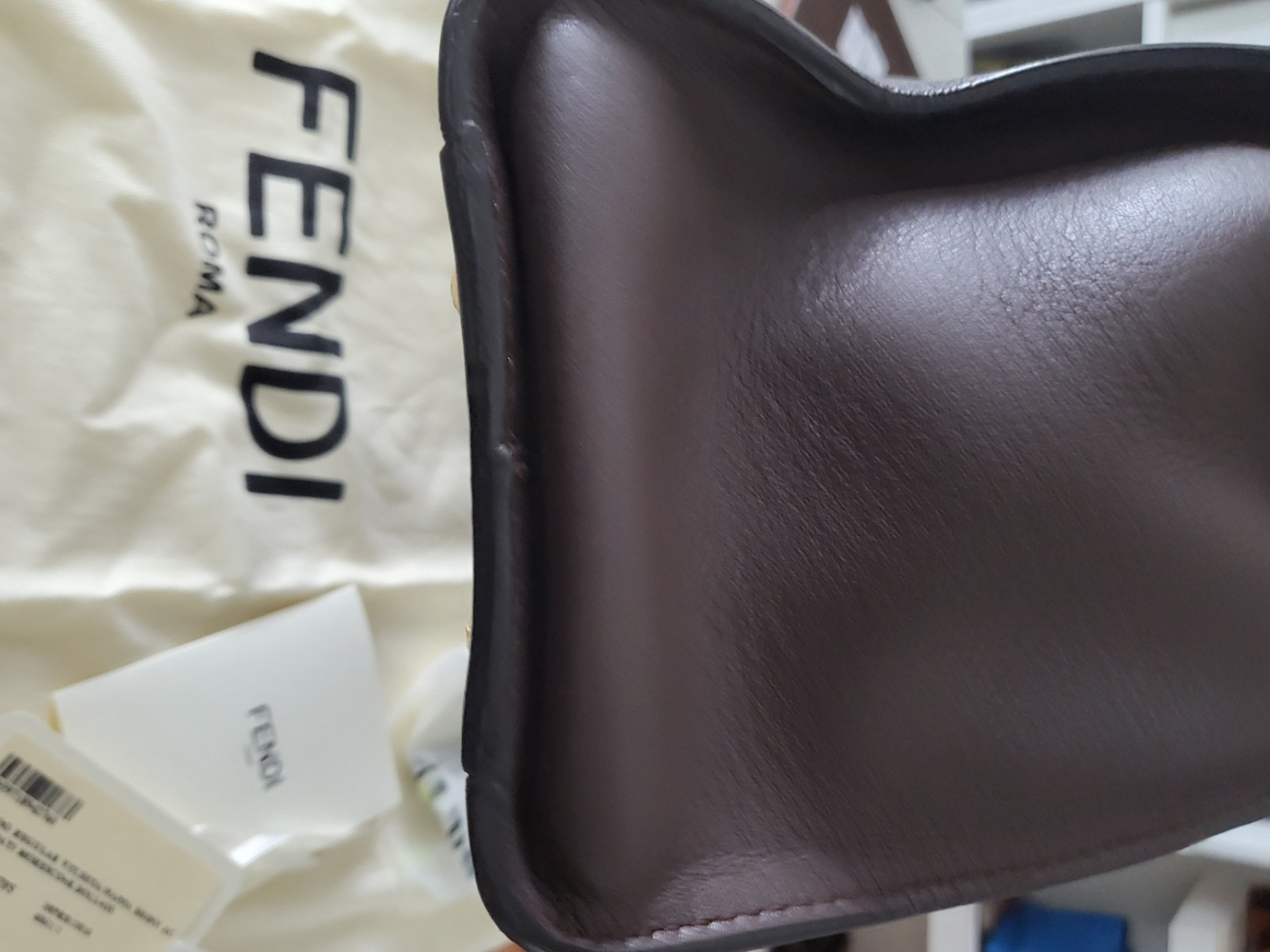 Fendi Peekaboo Regular Brown Leather