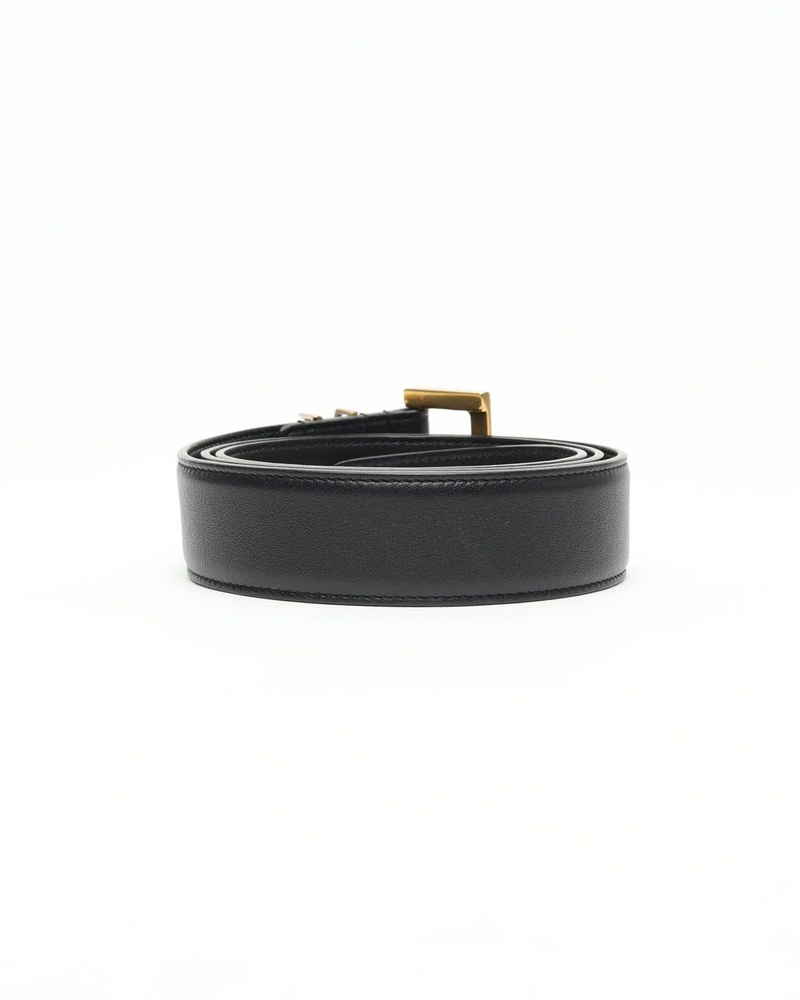 Saint Laurent Logo Leather Belt