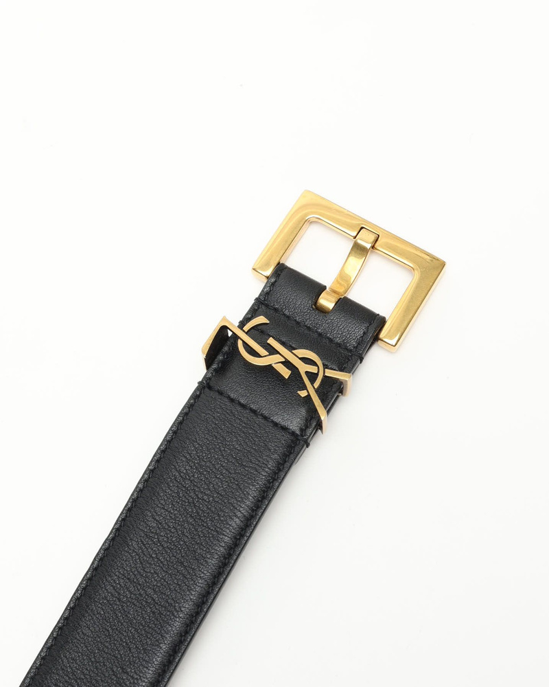 Saint Laurent Logo Leather Belt