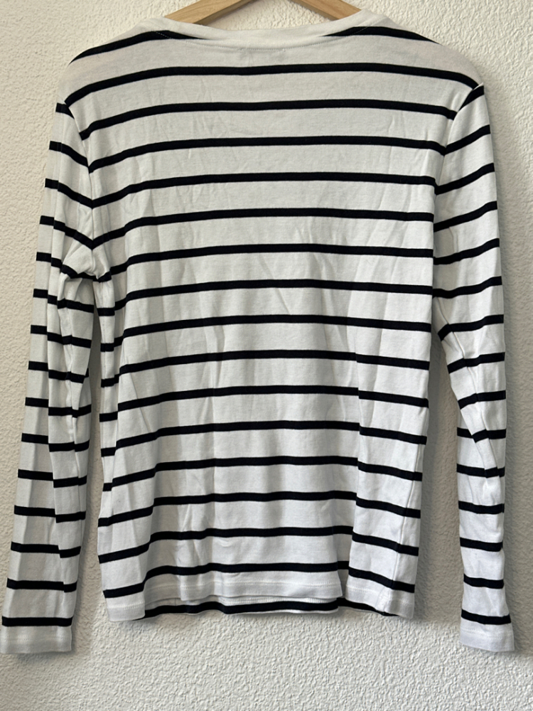 CAROLL Paris Black white stripes top