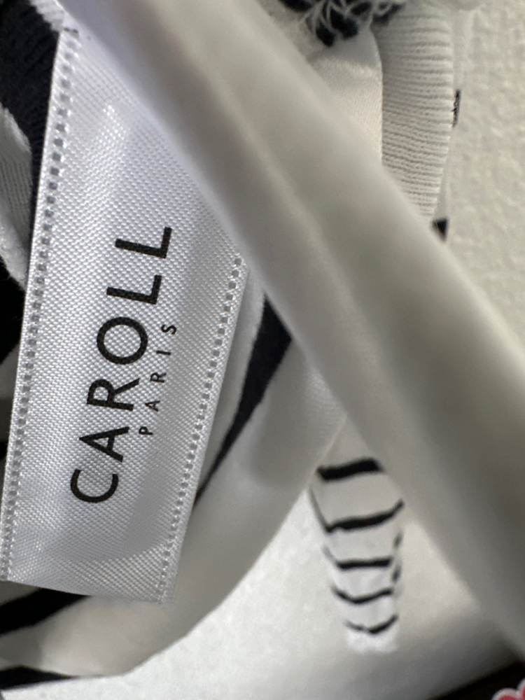 CAROLL Paris Black white stripes top