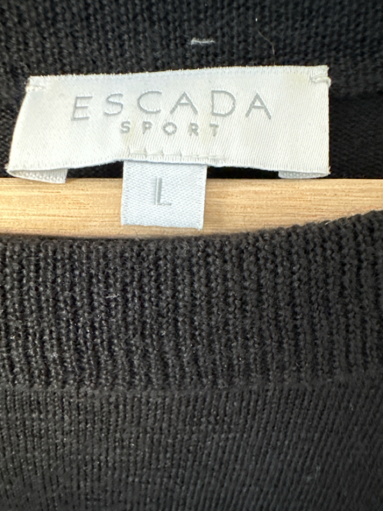 Escada Black top with gold stars