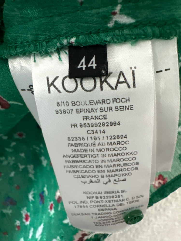 Kookai Top fleuri vert