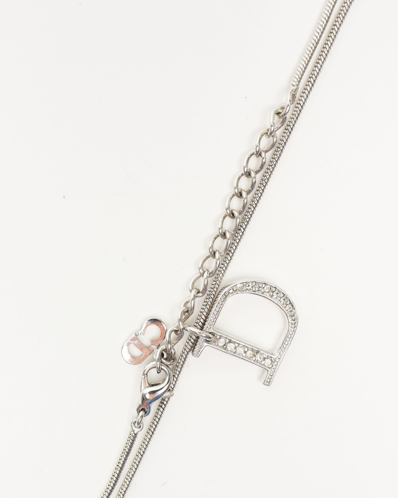 Christian Dior Logo RhinestoneNecklace