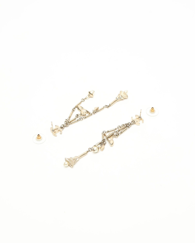 Chanel Coco Mark Dangling Earrings