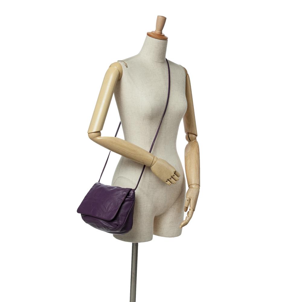 Loewe B LOEWE Purple Violet Nappa Leather Leather Anagram Nappa Crossbody Spain