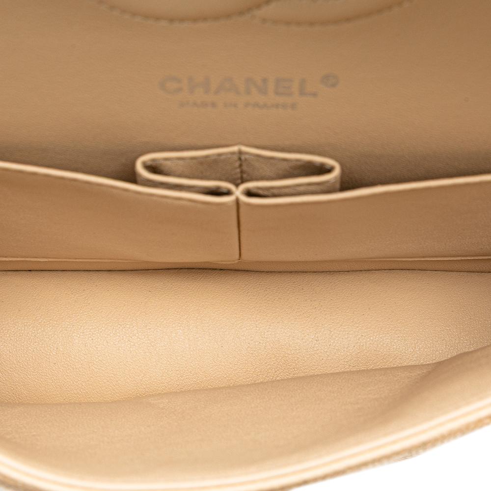 Chanel B Chanel Brown Beige Caviar Leather Leather Medium Classic Caviar Double Flap France