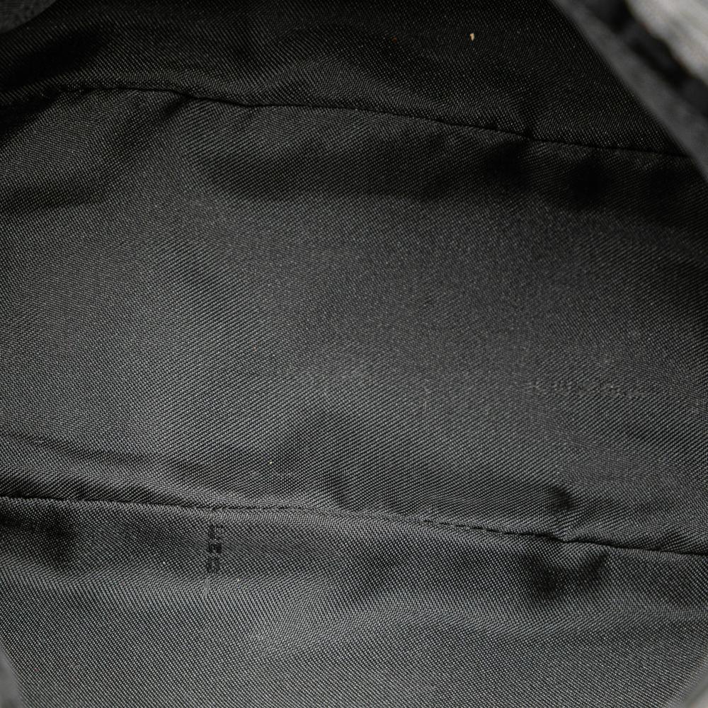 Fendi B Fendi Black Canvas Fabric Zucchino Crossbody Italy