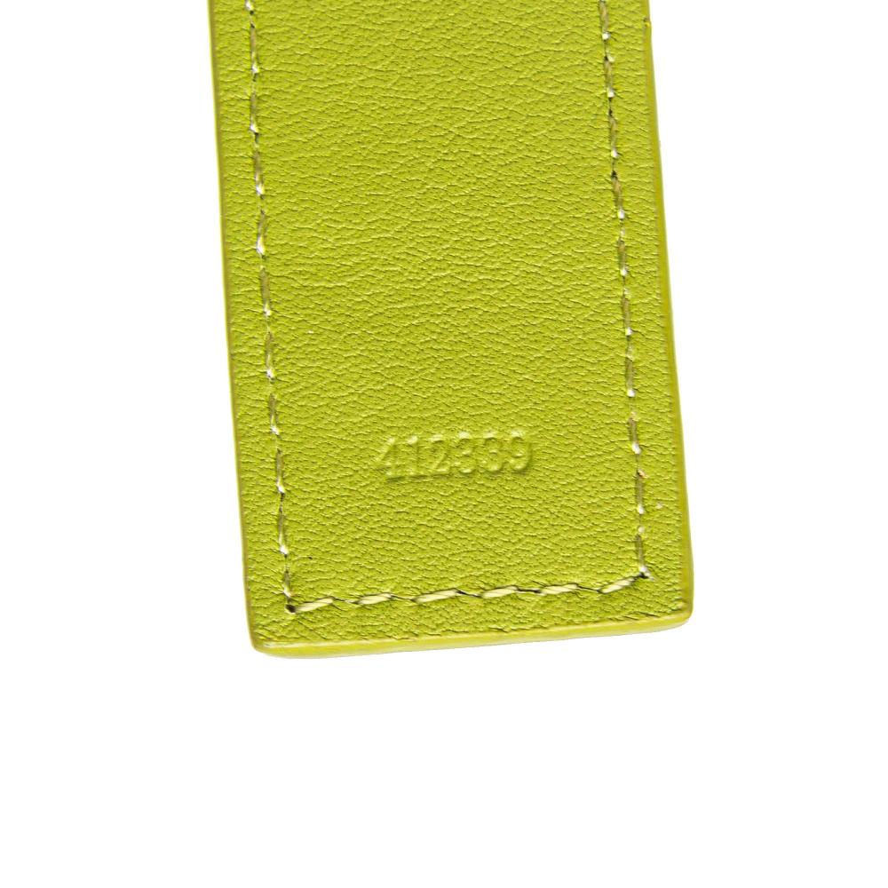 Loewe AB LOEWE Brown Beige with Green Raffia Natural Material Small Basket Tote Spain