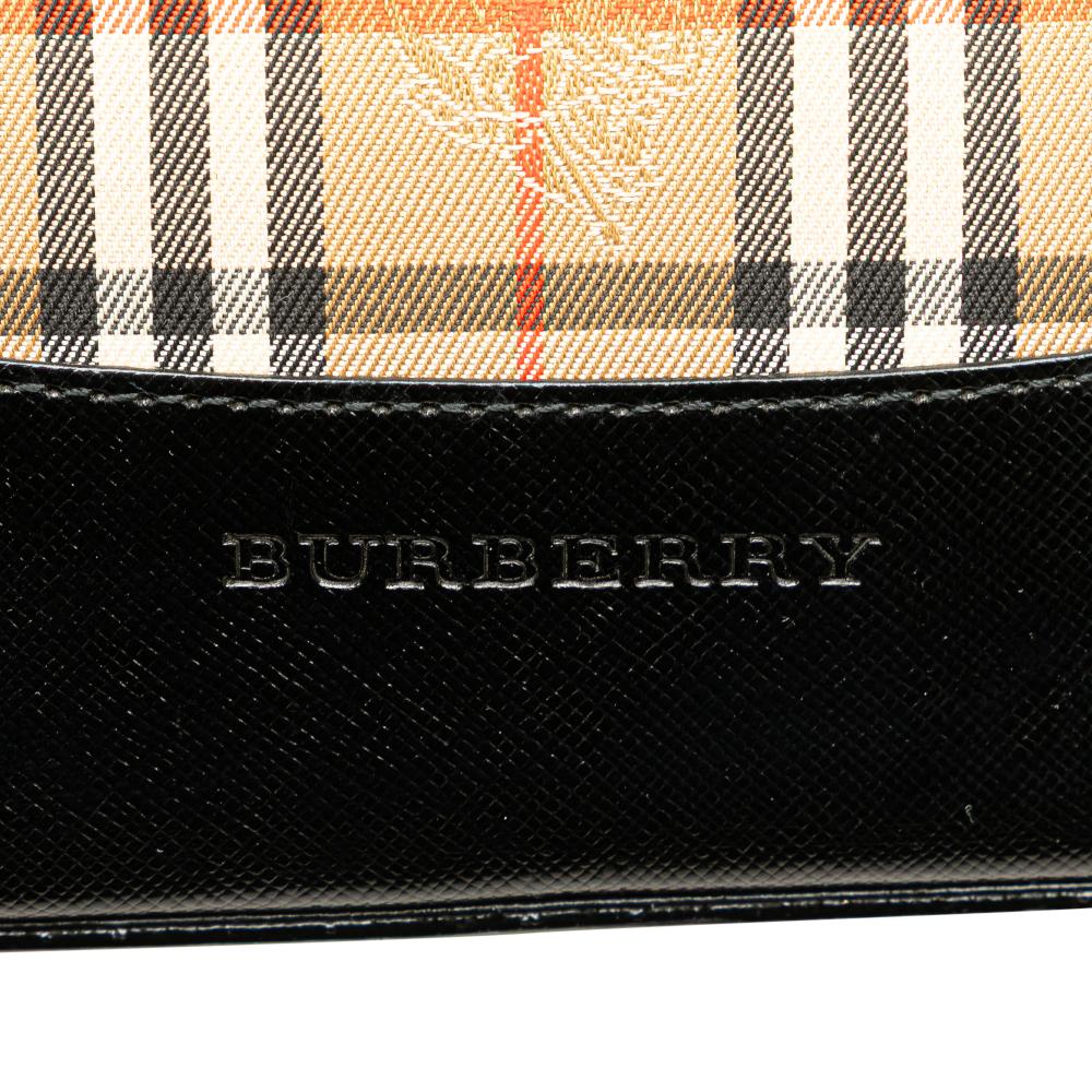 Burberry B Burberry Brown Beige Canvas Fabric Haymarket Check Shoulder Bag United Kingdom