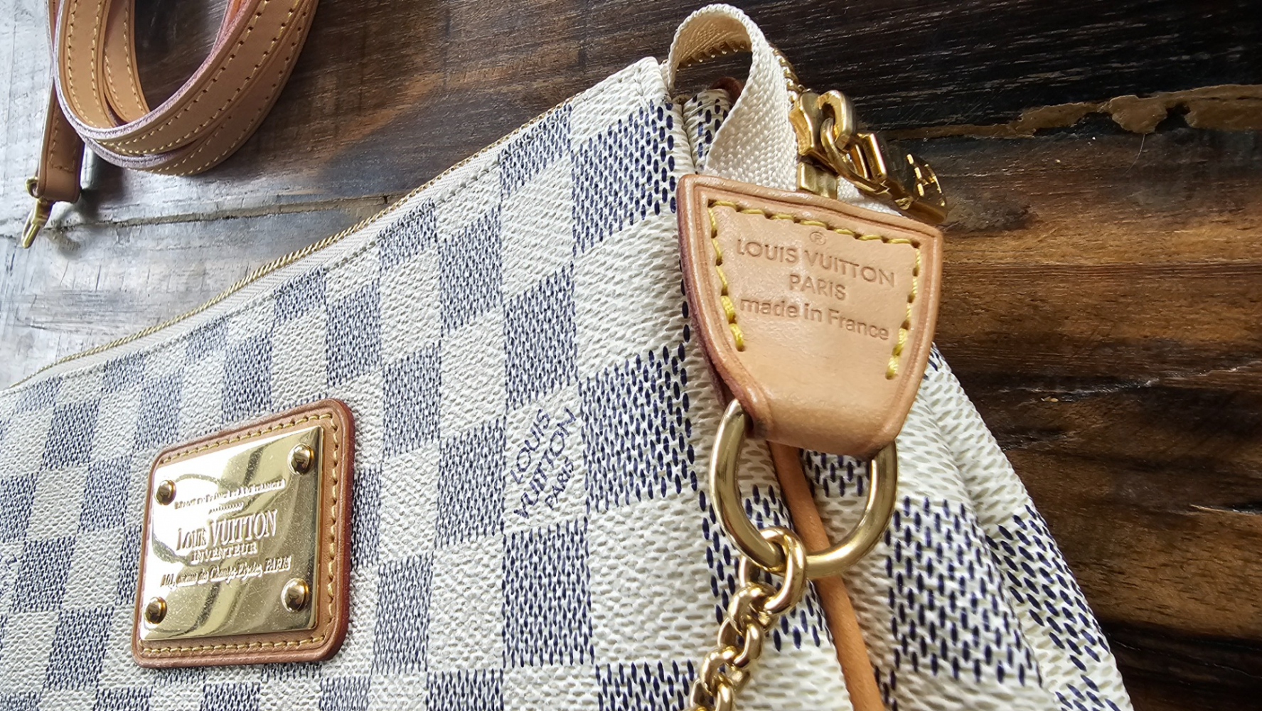 Louis Vuitton Damier azur et cuir