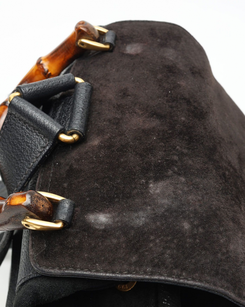 Gucci Bamboo Suede Backpack