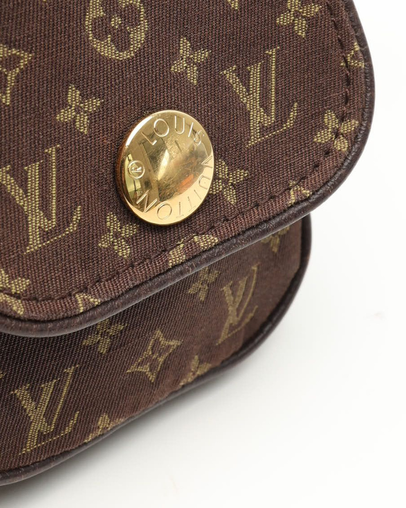 Louis Vuitton Ebene Monogram Mini Lin Canvas Pochette