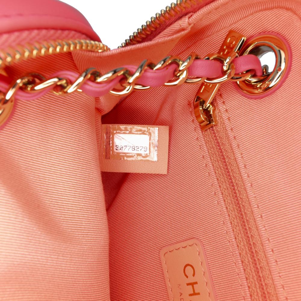 Chanel AB Chanel Pink Blush Lambskin Leather Leather Lambskin Giant Crystal CC Camera Bag Italy
