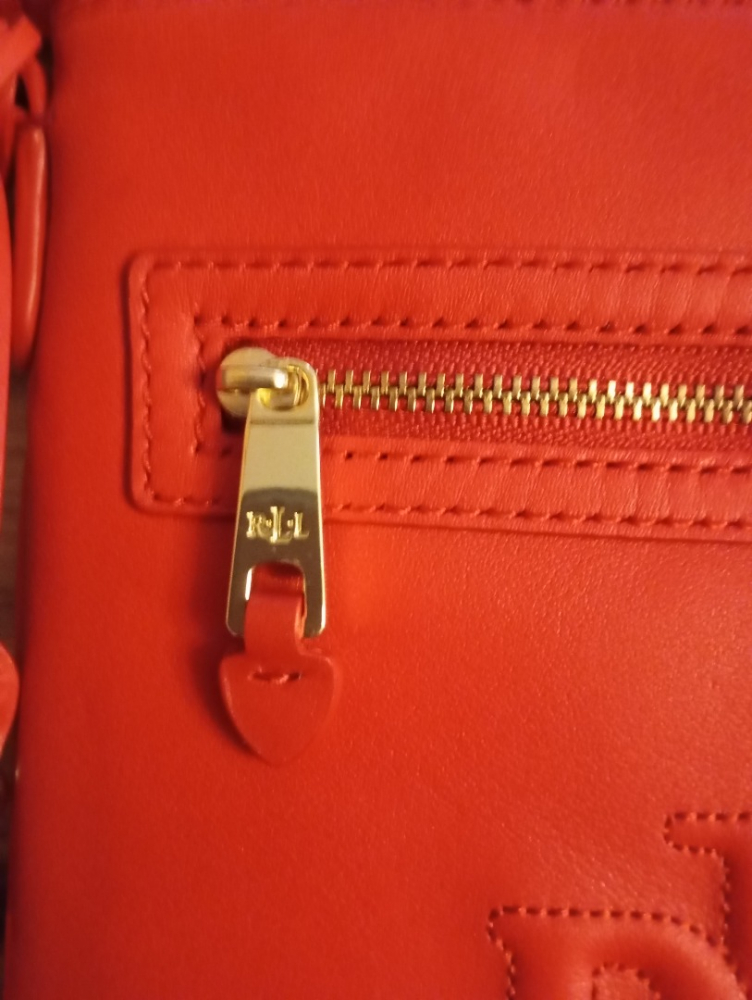 LAUREN Ralph Lauren Sac à bandoulière en cuir rouge