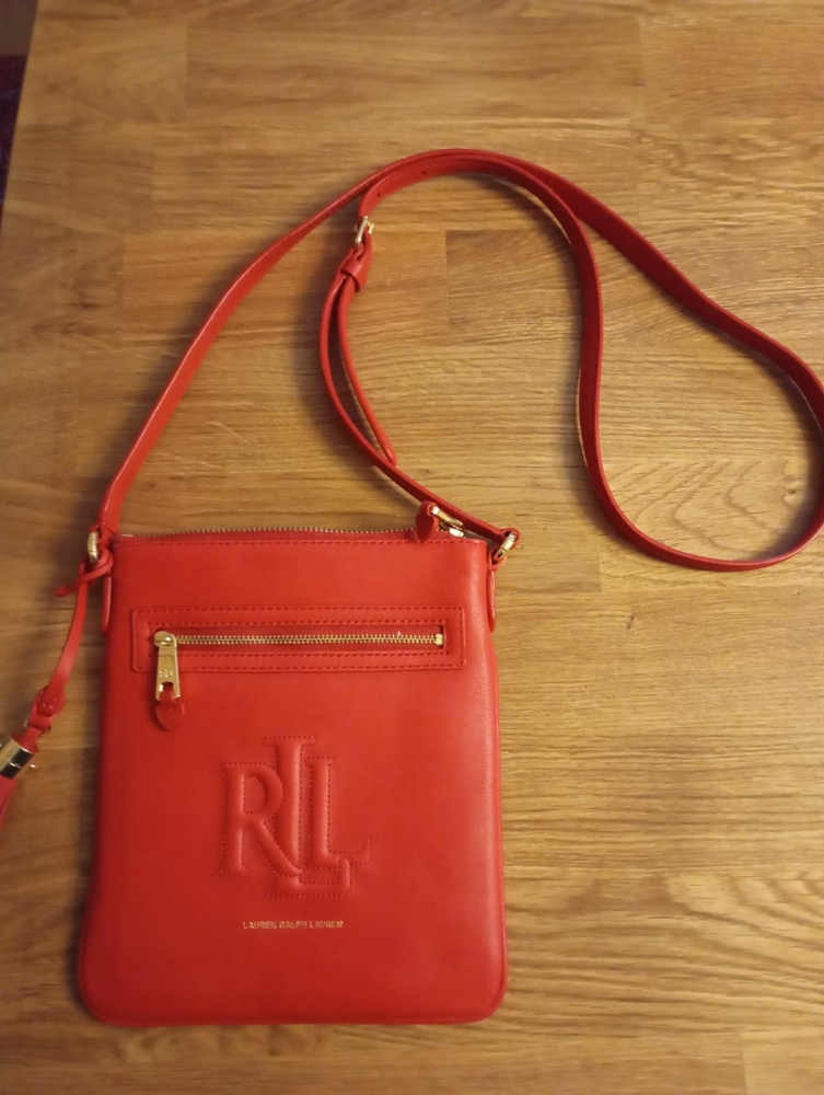 LAUREN Ralph Lauren Sac à bandoulière en cuir rouge