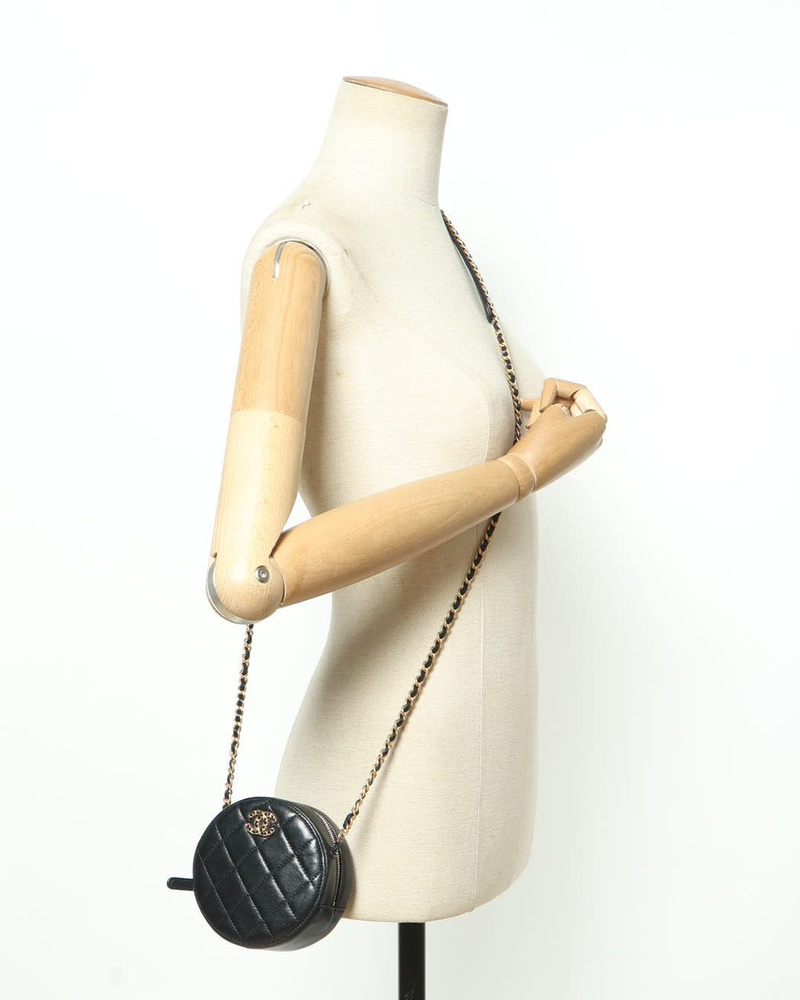 Chanel 19 Round Clutch Bag