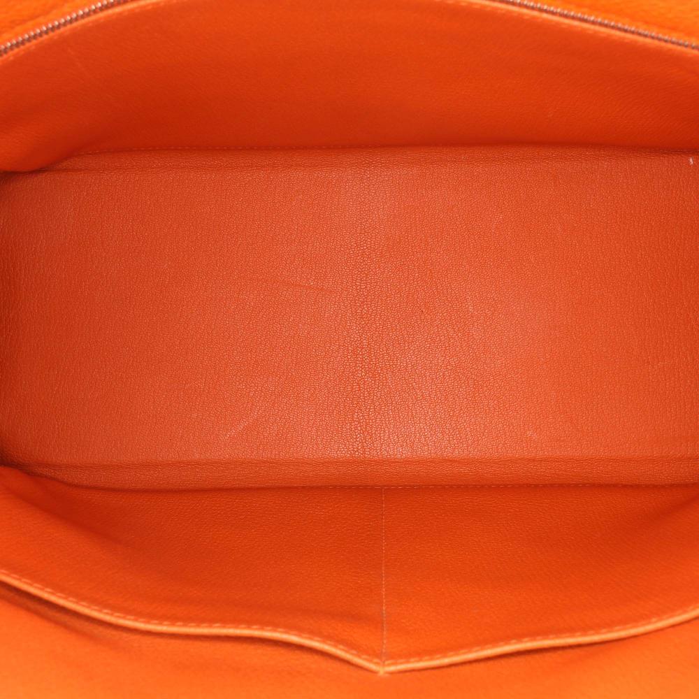 Hermès B Hermès Orange Dark Orange Calf Leather Togo Kelly II Retourne 35 France