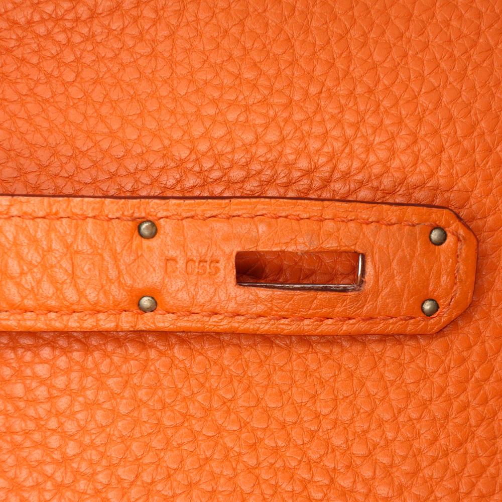 Hermès B Hermès Orange Dark Orange Calf Leather Togo Kelly II Retourne 35 France