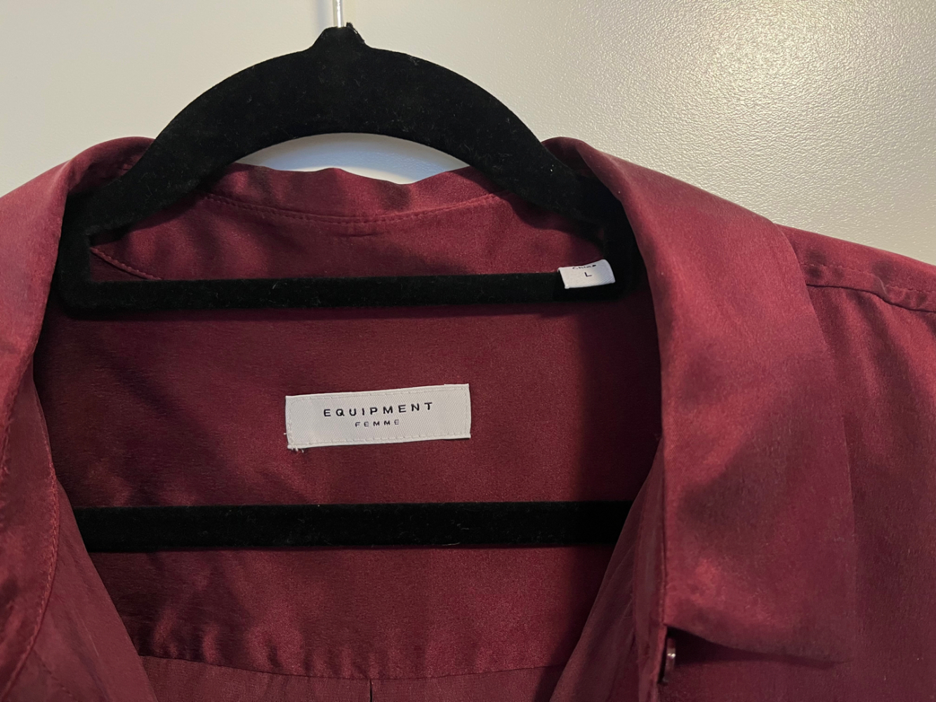 Equipment Chemise en soie lavée bourgogne