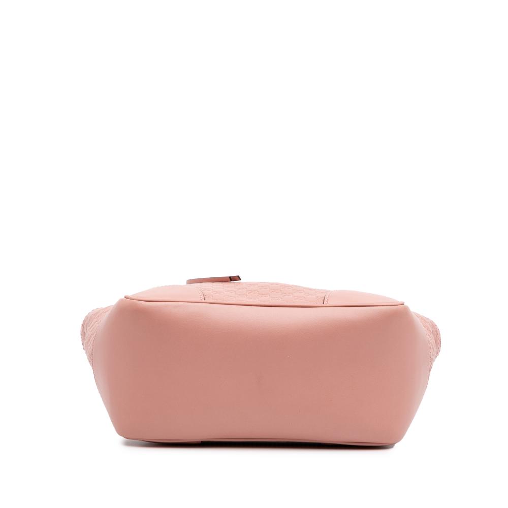 Gucci B Gucci Pink Calf Leather Small Microguccissima Bree Satchel Italy