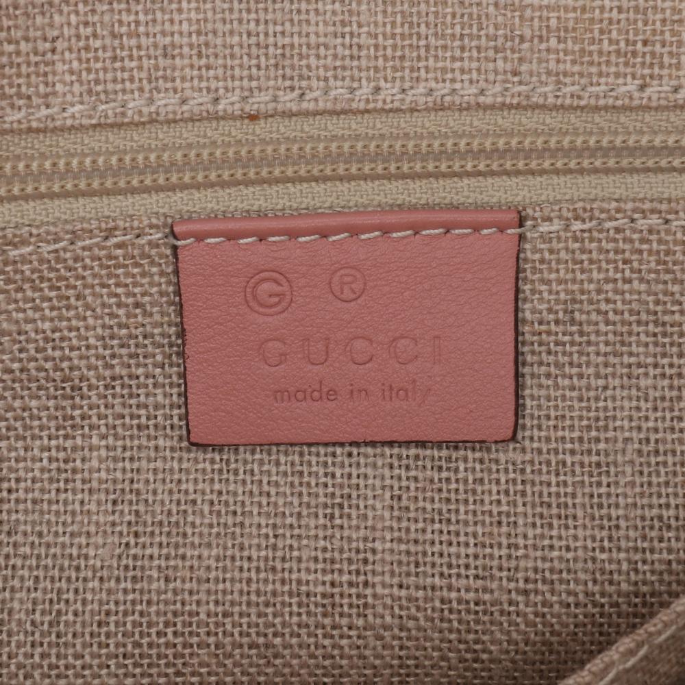 Gucci B Gucci Pink Calf Leather Small Microguccissima Bree Satchel Italy