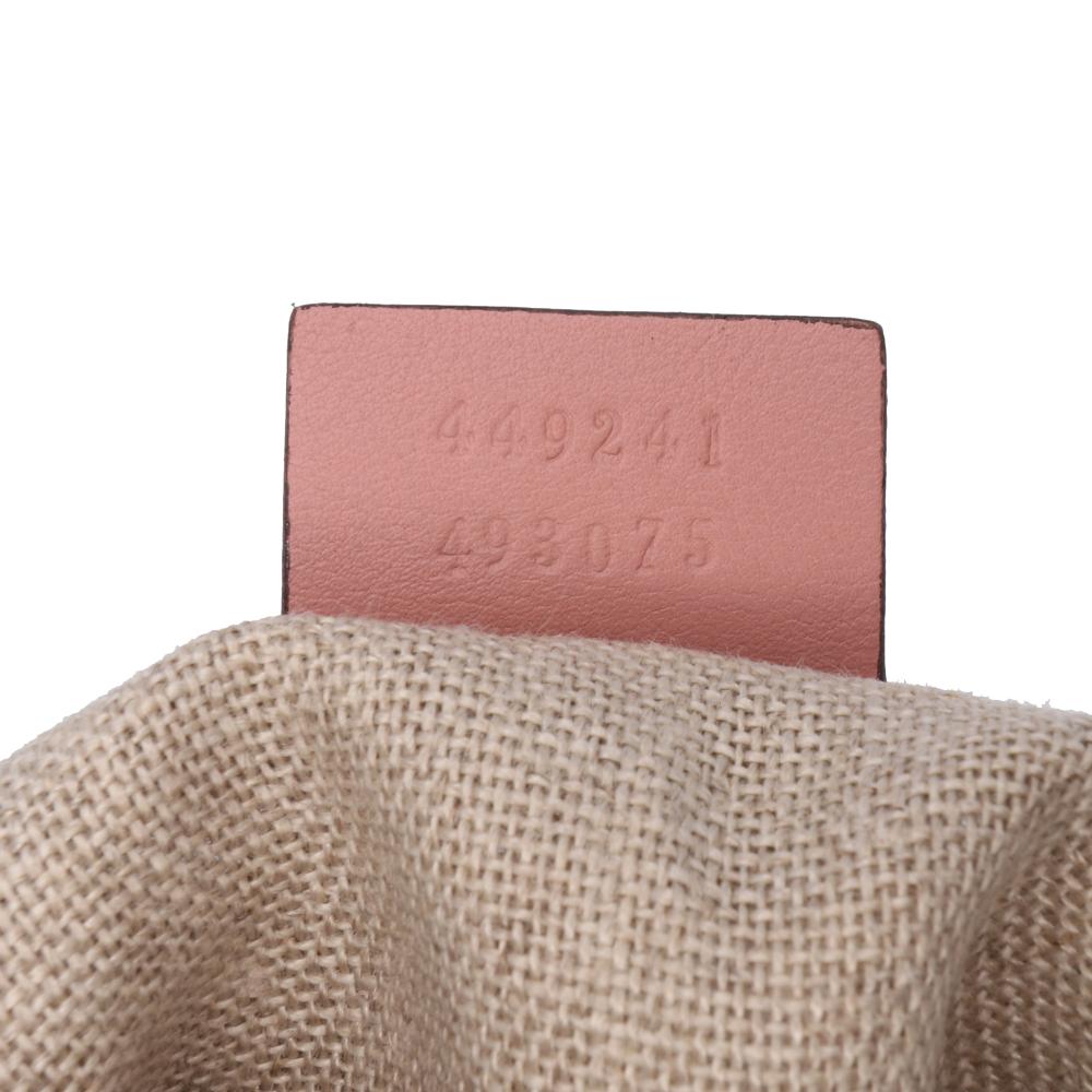 Gucci B Gucci Pink Calf Leather Small Microguccissima Bree Satchel Italy