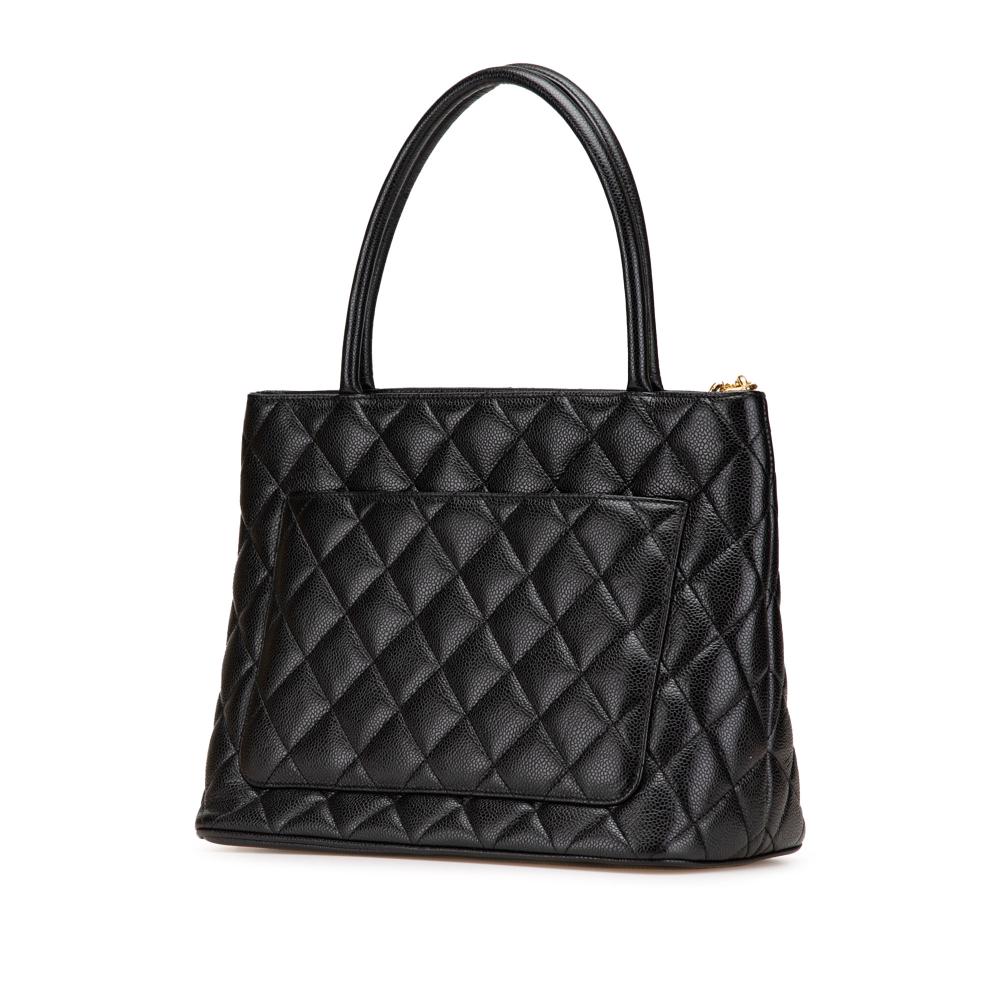Chanel B Chanel Black Caviar Leather Leather Caviar Medallion Tote Italy
