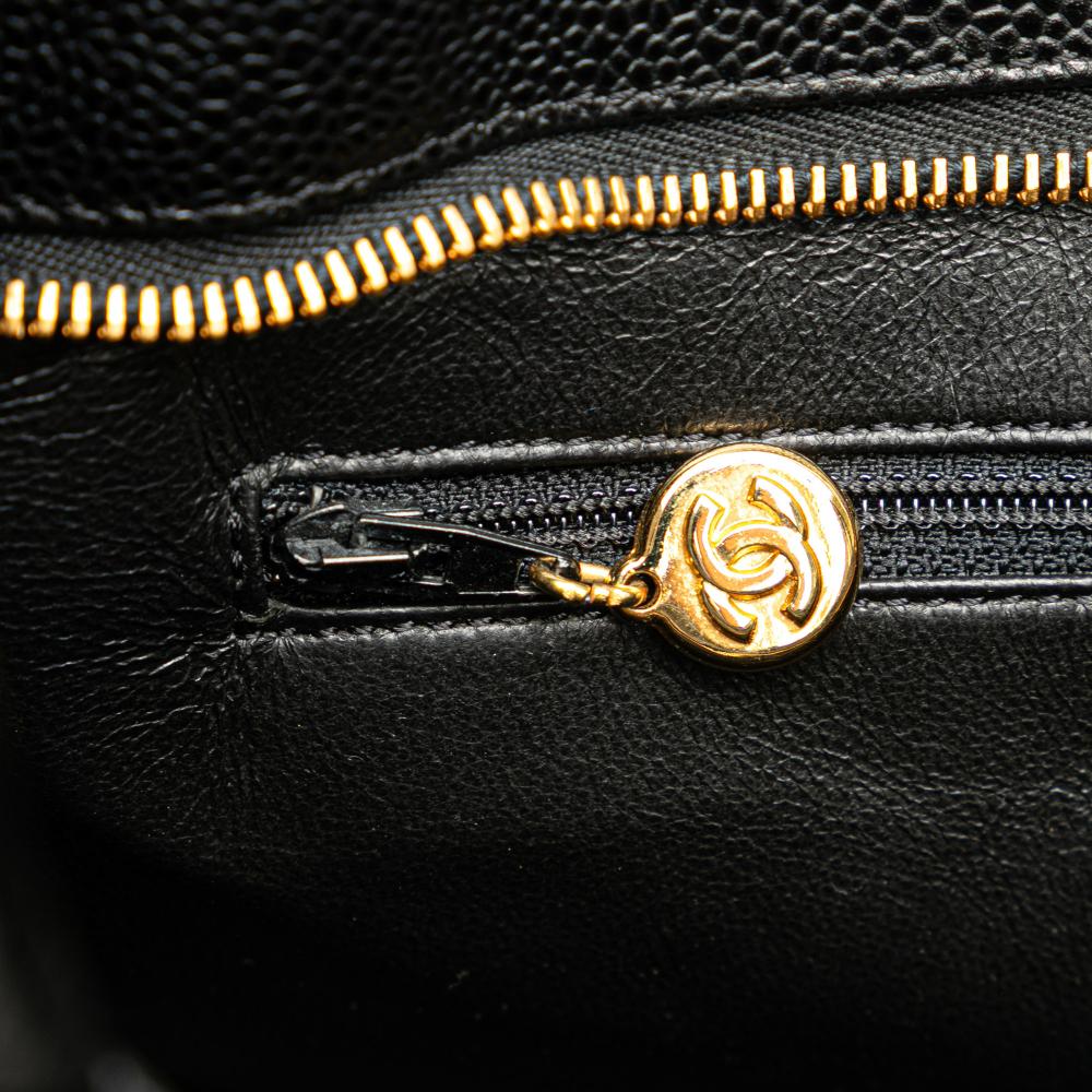 Chanel B Chanel Black Caviar Leather Leather Caviar Medallion Tote Italy