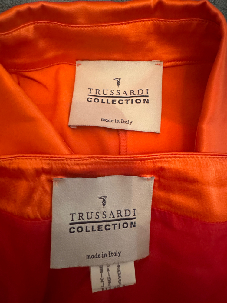Trussardi orange silk set