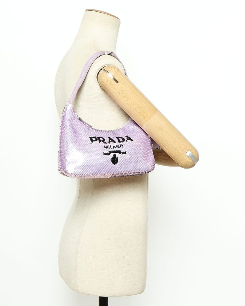 Prada Re-Edition 2000 Sequin Hobo Bag