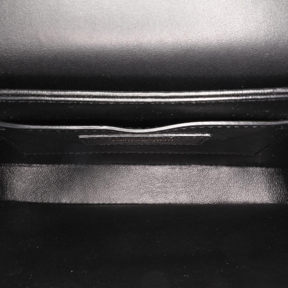 Saint Laurent AB Saint Laurent Black with Multi Canvas Fabric Small Striped Solferino Satchel In Box Italy