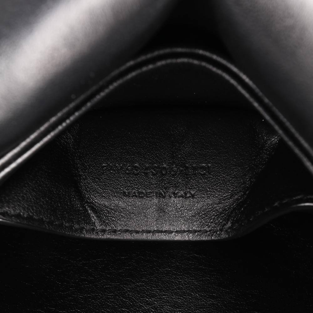 Saint Laurent AB Saint Laurent Black with Multi Canvas Fabric Small Striped Solferino Satchel In Box Italy