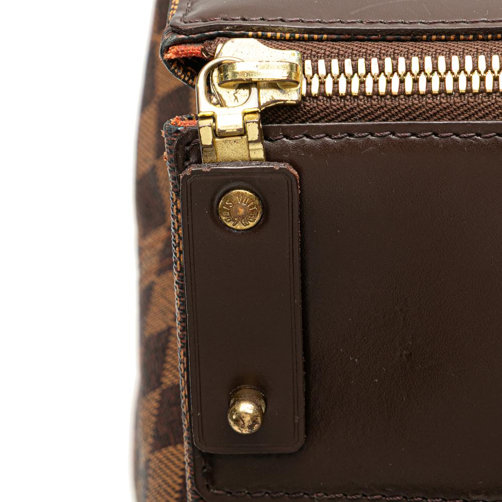 Louis Vuitton B Louis Vuitton Brown Damier Canvas Fabric Damier Ebene Greenwich PM France