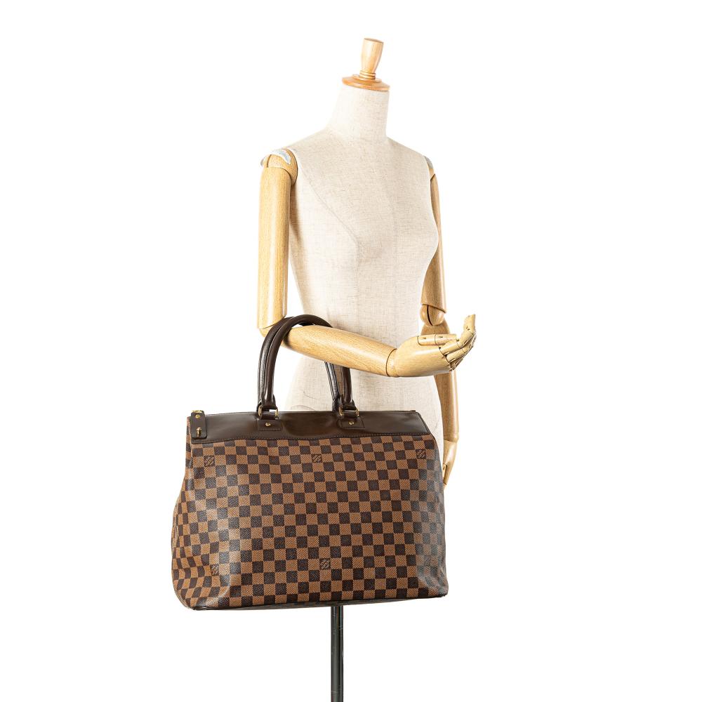 Louis Vuitton B Louis Vuitton Brown Damier Canvas Fabric Damier Ebene Greenwich PM France