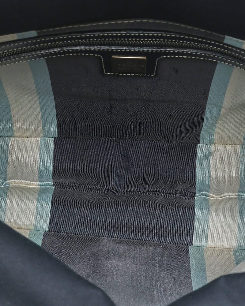 Fendi Large Denim Baguette Bag