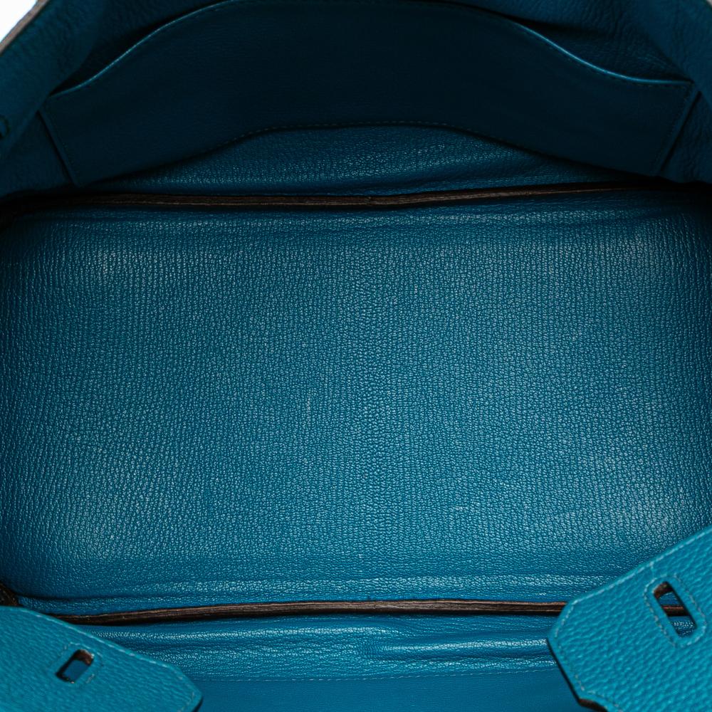 Hermès B Hermès Blue Calf Leather Clemence Birkin Retourne 30 France