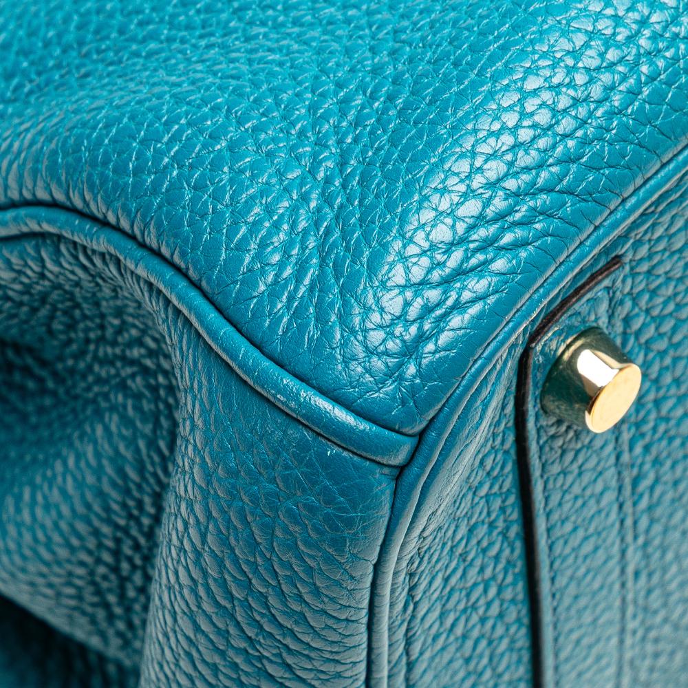 Hermès B Hermès Blue Calf Leather Clemence Birkin Retourne 30 France