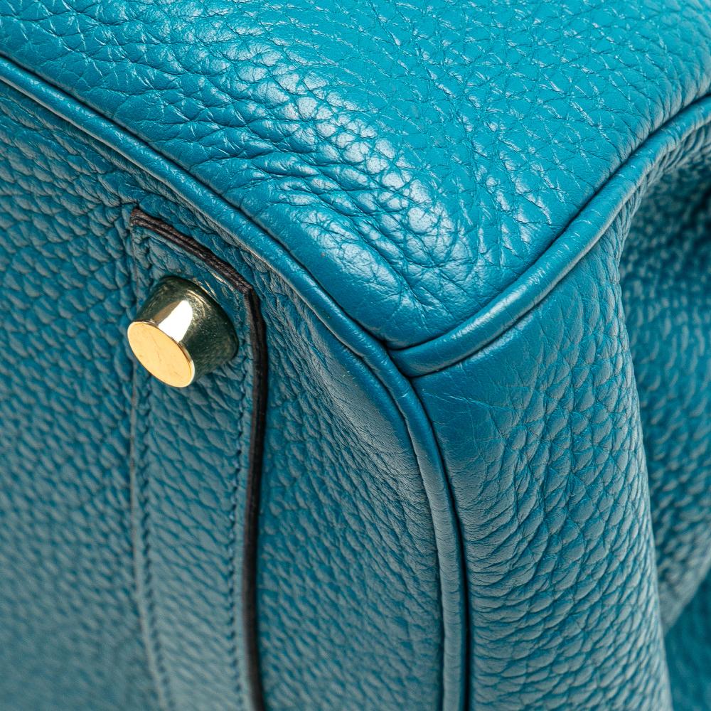 Hermès B Hermès Blue Calf Leather Clemence Birkin Retourne 30 France